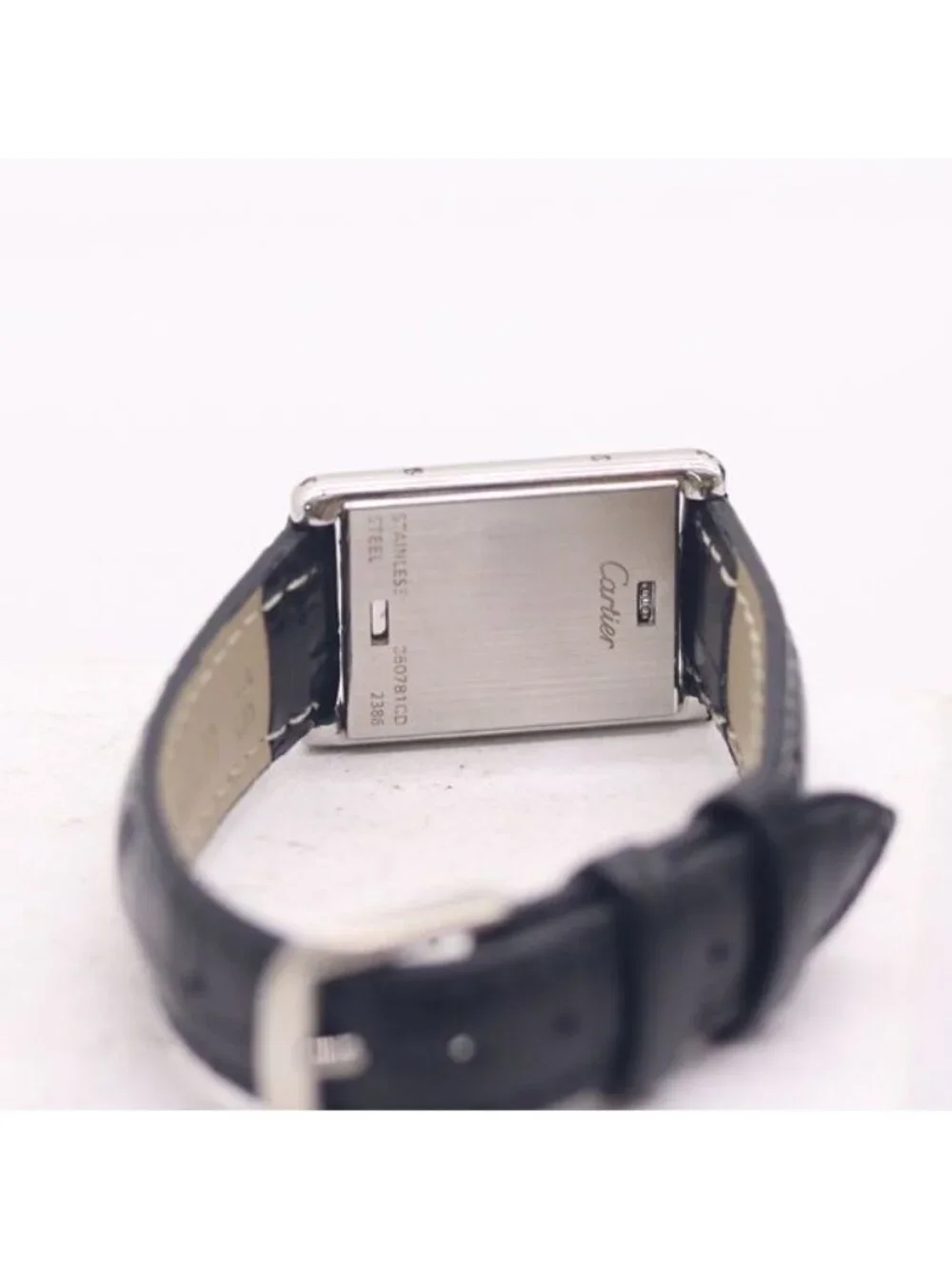 Cartier Tank Basculant Navy Dial Watch